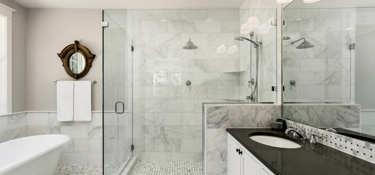bathroom shower door installation in Big Bear Lake